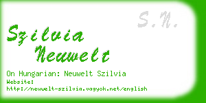 szilvia neuwelt business card